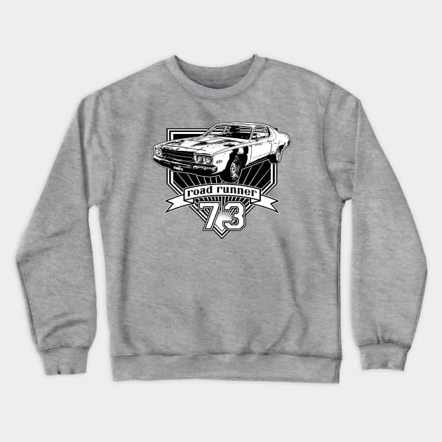 73 Road Runner Crewneck Sweatshirt by CoolCarVideos